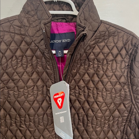 Lands' End Quilted Brown Jacket - Picture 6 of 9